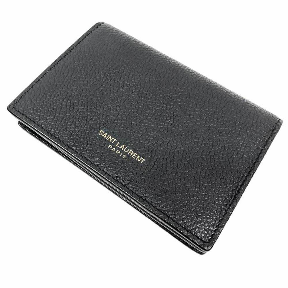 Yves Saint Laurent SAINT LAURENT PARIS Card Case/Business Holder 468994 Leath...